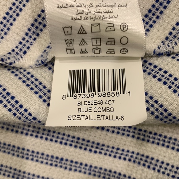 BCBGeneration Sleeveless Striped Fit & Flare Dress, Size 6 - Picture 10 of 10
